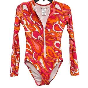 Micheal Kors Paddle Suit Long Sleeve Rash Guard - Size  4 - NWT